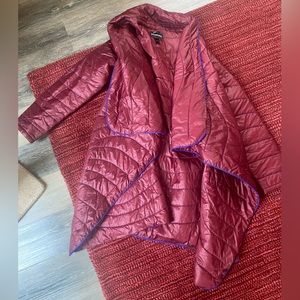 Betabrand x rumpl wrap blanket puffer jacket